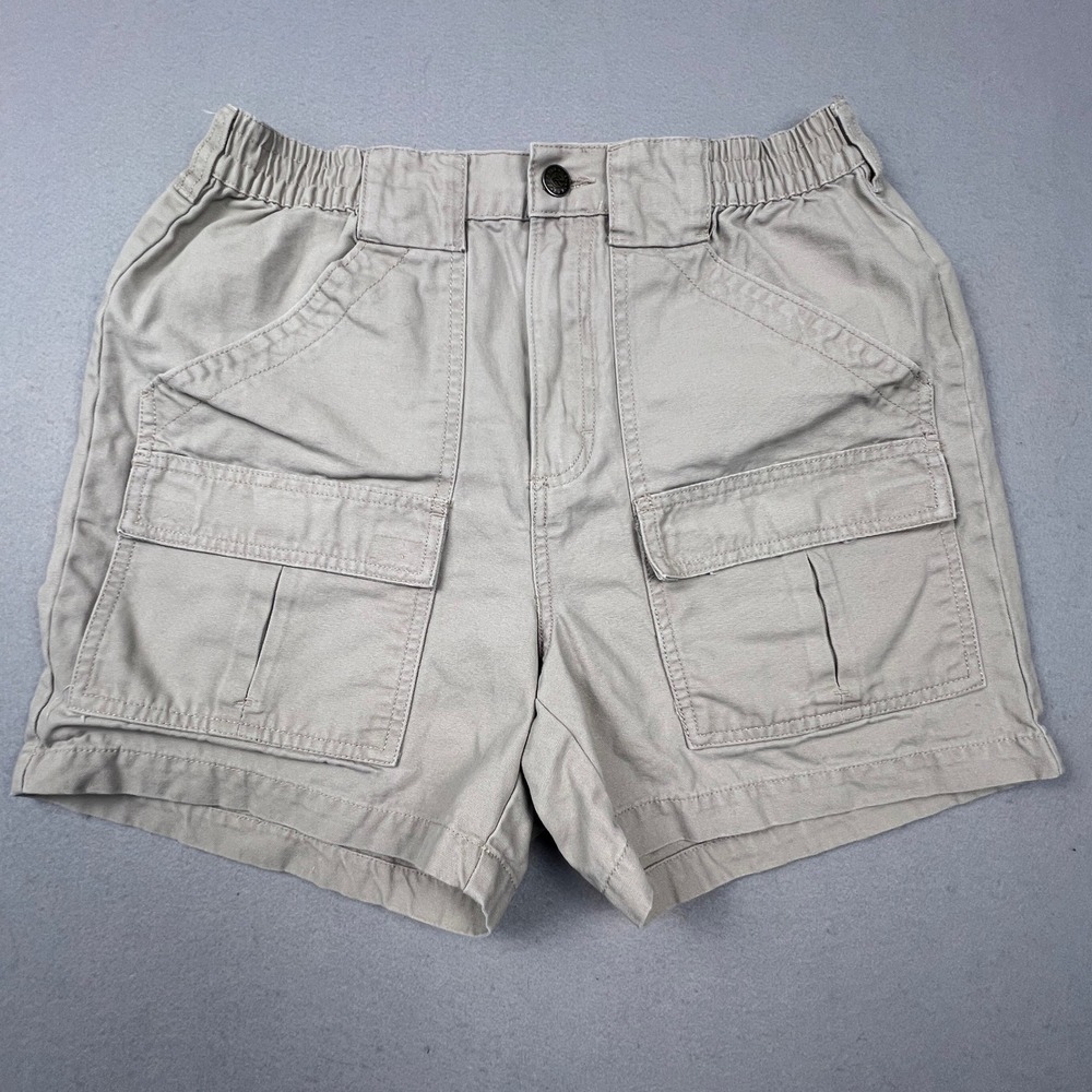 RedHead Cargo Shorts Mens 32 Tan Canvas Elastic Waist Outdoor Gorpcore Utility